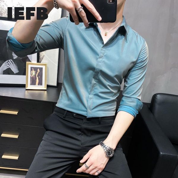 men's casual shirts iefb slim fit shirt korean trend long sleeve fashion lapel single breasted 2021 7 colors s-3xl size, White;black
men's casual shirts iefb slim fit shirt korean trend long sleeve fashion lapel single breasted 2021 7 colors s-3xl size, White;black