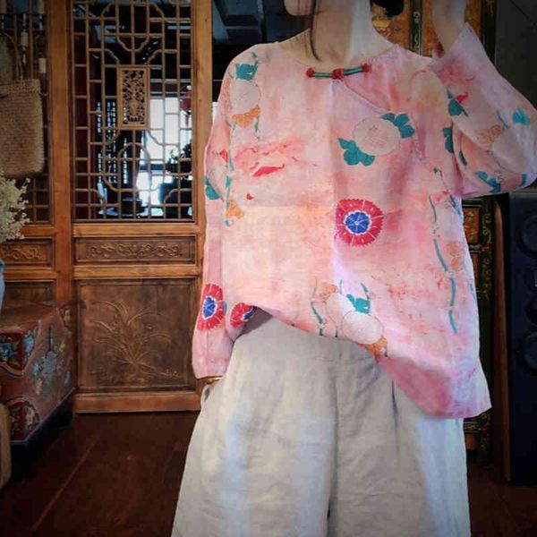 skirt the neck print flower releases ramie shirt 2021 chinese style female blouses linen shirts, Black
skirt the neck print flower releases ramie shirt 2021 chinese style female blouses linen shirts, Black
