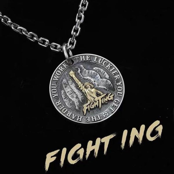 chains necklace men's trendy personality hip-hop brand hiphop wild retro round pendant jewelry accessories, Silver
chains necklace men's trendy personality hip-hop brand hiphop wild retro round pendant jewelry accessories, Silver