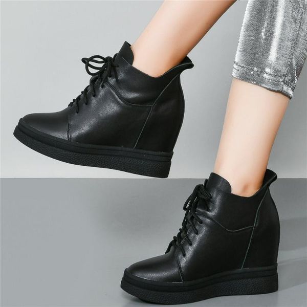 fashion sneakers women lace up genuine leather wedges high heel pumps shoes female round toe platform oxfords casual dress, Black
fashion sneakers women lace up genuine leather wedges high heel pumps shoes female round toe platform oxfords casual dress, Black