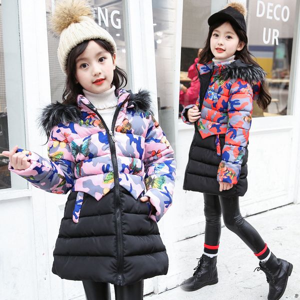 kids winter jacket for girl warm fur fashion printing girls parkas coats hooded cotton thick padded girls long outerwear clothes, Camo
kids winter jacket for girl warm fur fashion printing girls parkas coats hooded cotton thick padded girls long outerwear clothes, Camo