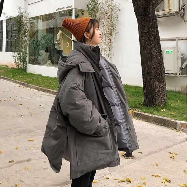 women's jackets korean female student winter jacket harajuku loose bf load coat simple techwear thick hoodie solid punk hip hop style, Black;brown
women's jackets korean female student winter jacket harajuku loose bf load coat simple techwear thick hoodie solid punk hip hop style, Black;brown