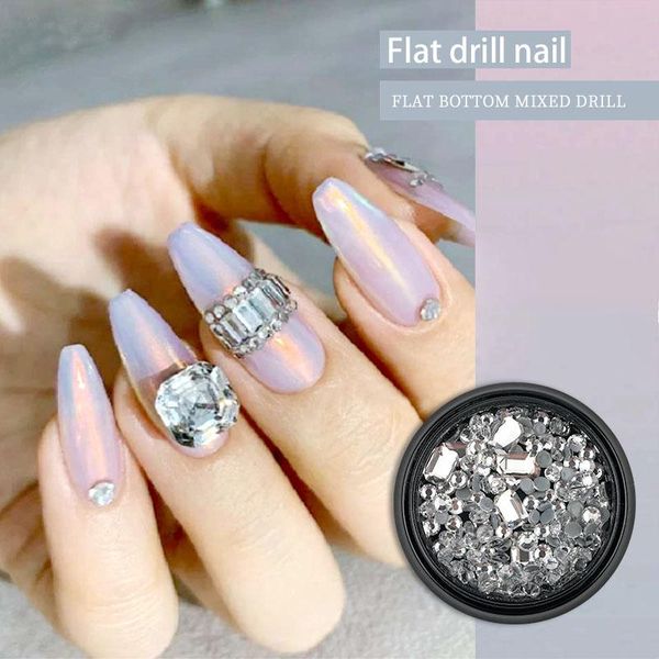 nail art decorations 1 box of glitter 3d rhinestone ab flat back mixed size shiny gemstone crystal decoration accessory tool, Silver;gold
nail art decorations 1 box of glitter 3d rhinestone ab flat back mixed size shiny gemstone crystal decoration accessory tool, Silver;gold