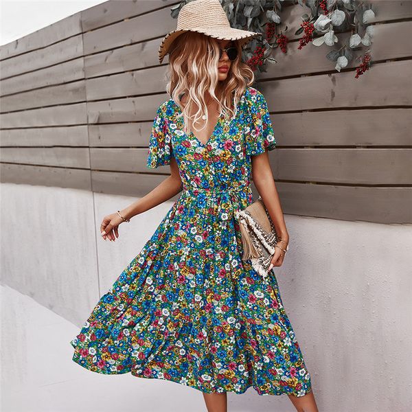 dresses spring short sleeve women casual high waist v neck print for woman summer knee length 0xp1, Black;gray
dresses spring short sleeve women casual high waist v neck print for woman summer knee length 0xp1, Black;gray