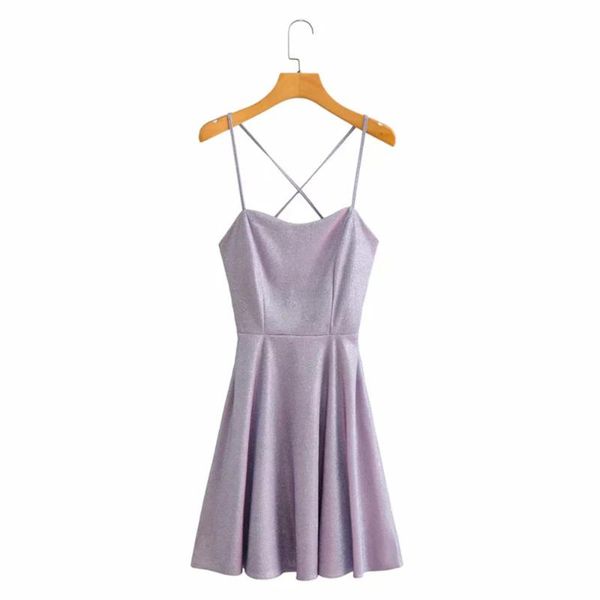 women shining fabric backless cross lace dress female side pockets fit and flare sling dresses casual, Black;gray
women shining fabric backless cross lace dress female side pockets fit and flare sling dresses casual, Black;gray