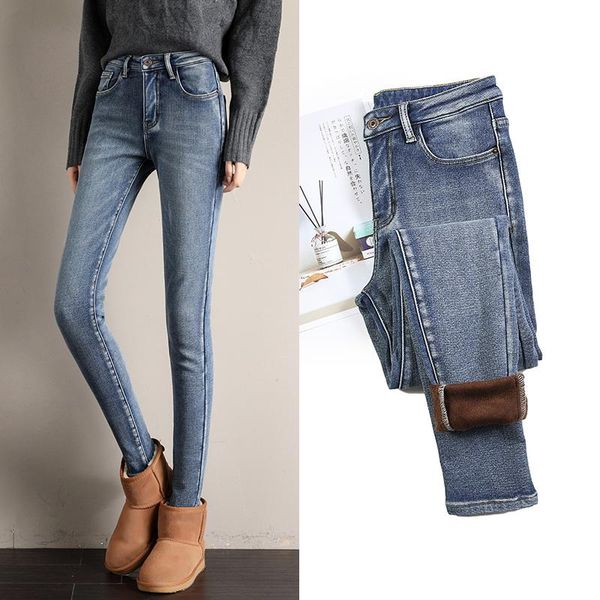 women's jeans winter warm women 2021 high waist vintage female fleece denim trousers blue black thick skinny stretchy pencil pants
women's jeans winter warm women 2021 high waist vintage female fleece denim trousers blue black thick skinny stretchy pencil pants