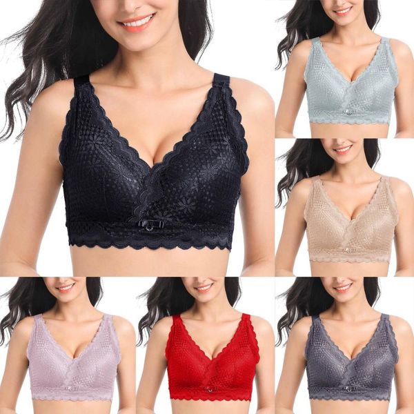bras women lace bra push up wireless lingerie bralette female underwear 3/4 cup comfortable without underwire, Red;black
bras women lace bra push up wireless lingerie bralette female underwear 3/4 cup comfortable without underwire, Red;black
