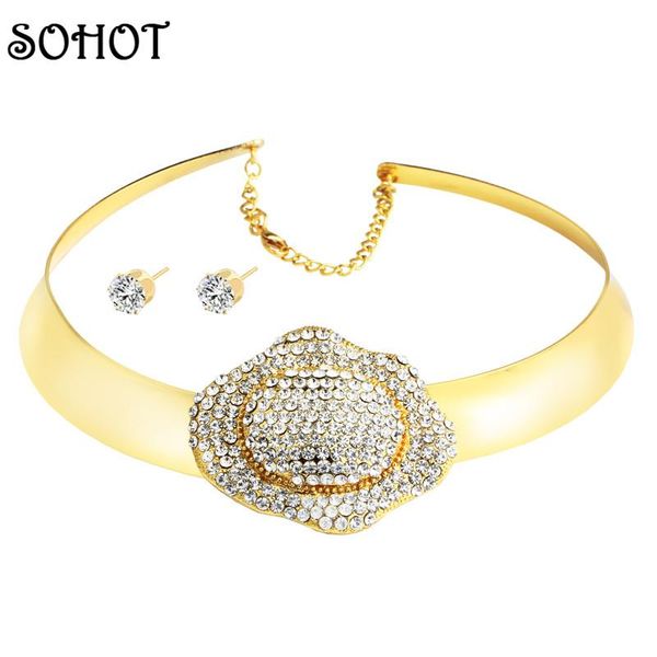 earrings & necklace so women trendy gold silver color geometry crystal flower pendant choker statement chunky stud earring jewelry set
earrings & necklace so women trendy gold silver color geometry crystal flower pendant choker statement chunky stud earring jewelry set