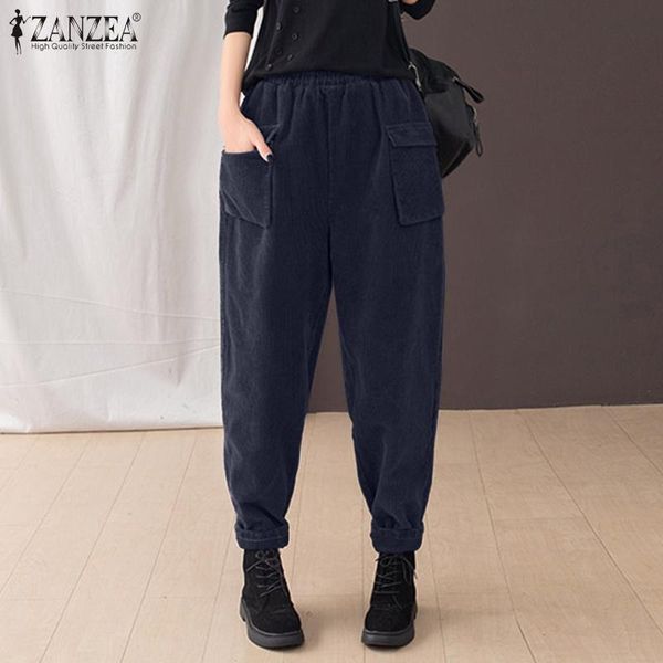 autumn casual elastic waist harem pants women vintage solid corduroy trousers loose turnip pantalon long palazzo oversize women's & cap, Black;white
autumn casual elastic waist harem pants women vintage solid corduroy trousers loose turnip pantalon long palazzo oversize women's & cap, Black;white