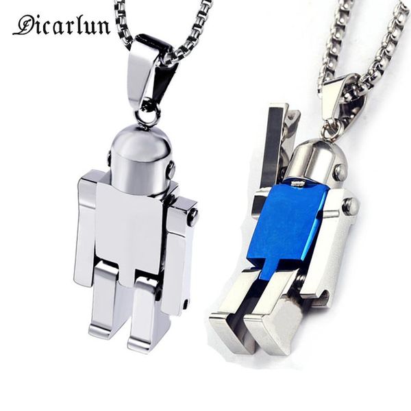 robot pendant necklace hiphop jewelry stainless steel swinging intelligent jewellery rock fashion for women men necklaces, Silver
robot pendant necklace hiphop jewelry stainless steel swinging intelligent jewellery rock fashion for women men necklaces, Silver