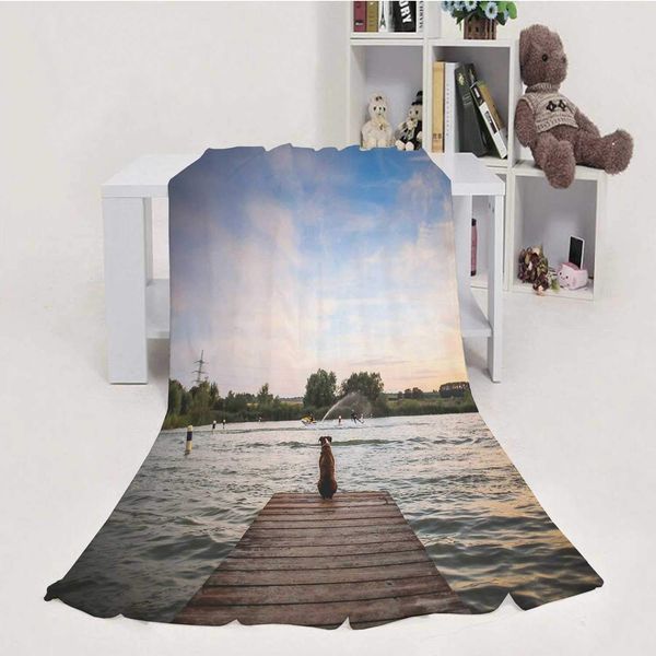 dog sitting on a pier,flannel blanket super soft m cozy bed blanket weight sofa throw blanket 60''x80''(wxl)
dog sitting on a pier,flannel blanket super soft m cozy bed blanket weight sofa throw blanket 60''x80''(wxl)