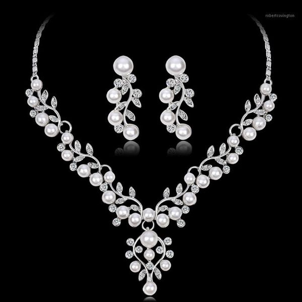 imitation pearl wedding necklace earring sets bridal jewelry sets for women elegant party gift fashion costume1, Silver
imitation pearl wedding necklace earring sets bridal jewelry sets for women elegant party gift fashion costume1, Silver