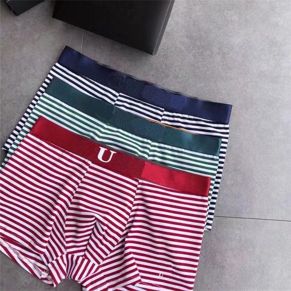 red green striped men underpants double initial men's underwear with box fashion briefs cotton male home brief shorts, Black;white
red green striped men underpants double initial men's underwear with box fashion briefs cotton male home brief shorts, Black;white