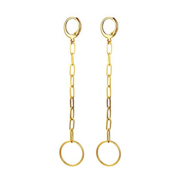 dangle & chandelier korean women's drop earrings for women gold color stainless steel long chain earring 2021 trend earings female jewe, Silver
dangle & chandelier korean women's drop earrings for women gold color stainless steel long chain earring 2021 trend earings female jewe, Silver