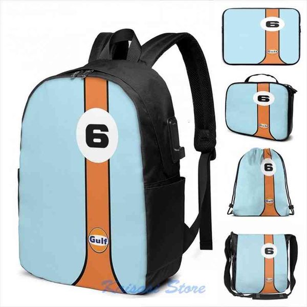 funny graphic print gulf racing usb charge backpack men school bags women bag travel laptop
funny graphic print gulf racing usb charge backpack men school bags women bag travel laptop