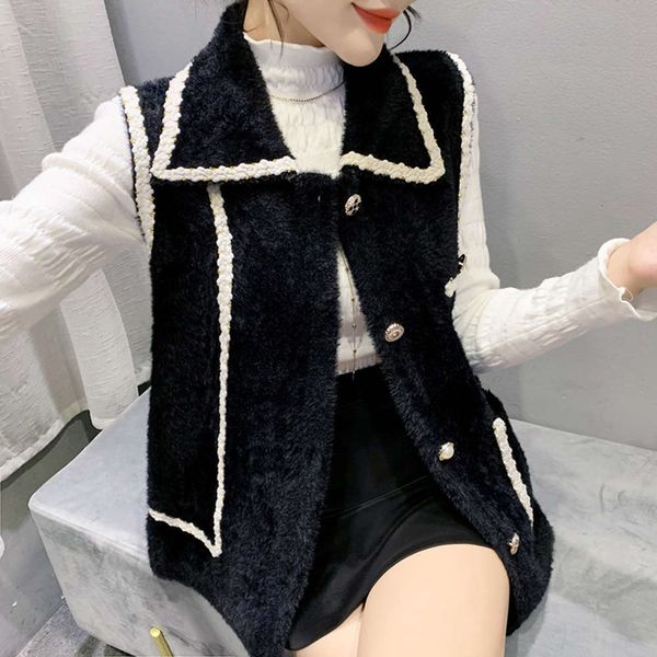 waistcoat women's autumn winter lapel fashion temperament knitted version thin easy wear, White
waistcoat women's autumn winter lapel fashion temperament knitted version thin easy wear, White