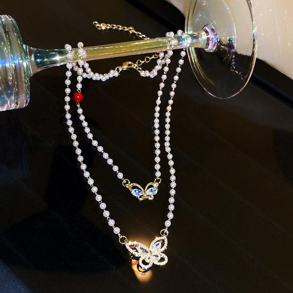 pendant necklaces mogaku zircon butterfly pendants necklace for women korean style fashion pearl beads short trendy party boho jewelry, Silver
pendant necklaces mogaku zircon butterfly pendants necklace for women korean style fashion pearl beads short trendy party boho jewelry, Silver