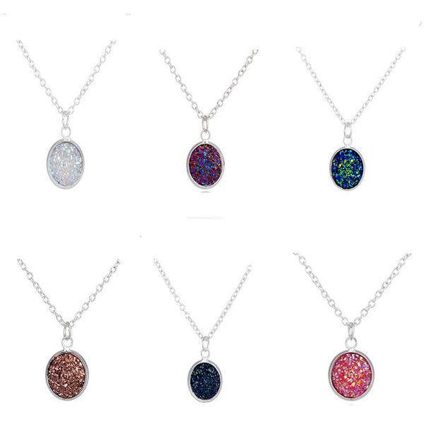 fashion elegant women chain round pendant necklace multicolor crystal cluster natural stone love's jewelry gift necklaces, Silver
fashion elegant women chain round pendant necklace multicolor crystal cluster natural stone love's jewelry gift necklaces, Silver
