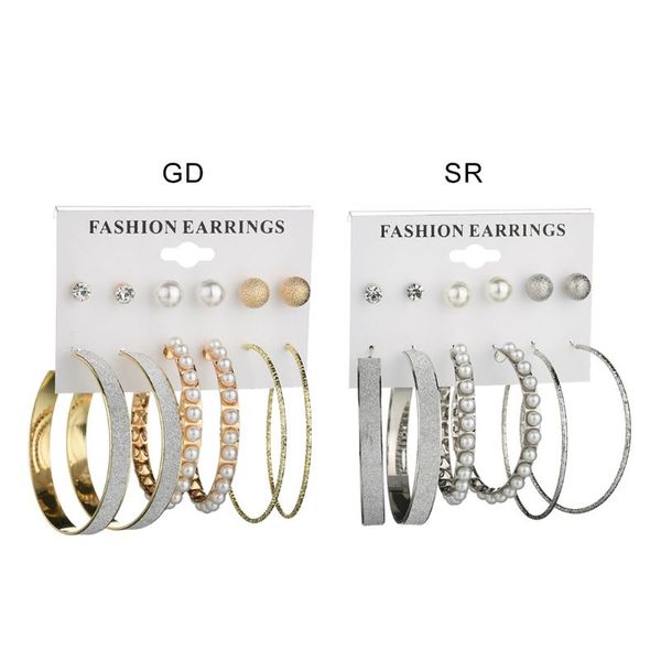 hoop & huggie earring accessories 6pairs boho crystal gold imitation pearl jewelry earrings set for stud women big color circle fashion ear, Golden;silver
hoop & huggie earring accessories 6pairs boho crystal gold imitation pearl jewelry earrings set for stud women big color circle fashion ear, Golden;silver