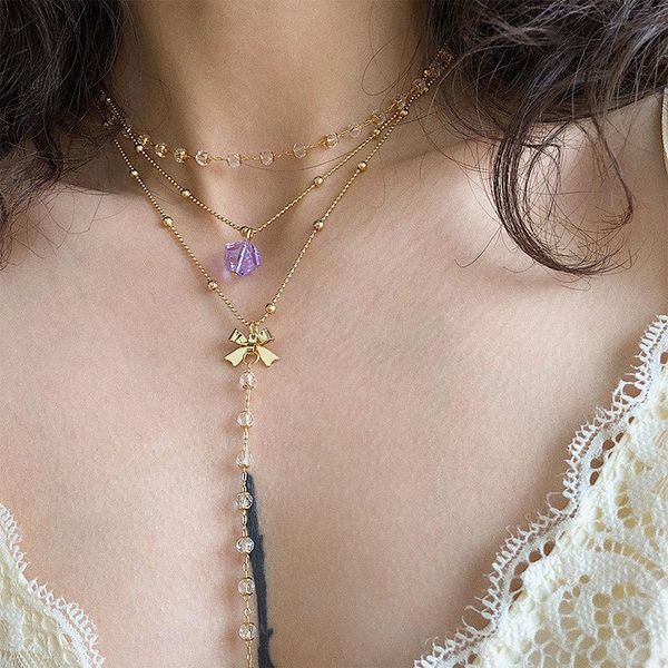 pendant necklaces punk vintage purple crystal for women fashion bowknot clavicle chain necklace female metal jewelry 90s party, Silver
pendant necklaces punk vintage purple crystal for women fashion bowknot clavicle chain necklace female metal jewelry 90s party, Silver