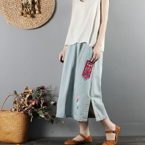 vintage embroidered denim skirt women 2021 large size elastic waist streetwear vintage jean pencil skirts saia femme 10187, Red
vintage embroidered denim skirt women 2021 large size elastic waist streetwear vintage jean pencil skirts saia femme 10187, Red
