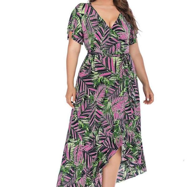 casual dresses printed summer v-neck short sleeve dress holiday style irregular long skirt large women's wear, Black;gray
casual dresses printed summer v-neck short sleeve dress holiday style irregular long skirt large women's wear, Black;gray