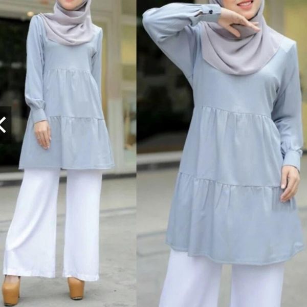 ethnic clothing women muslim long sleeve tunic flared ruffles hem solid color pullover loose shirt autumn islamic turkey abaya dubai vi, Red
ethnic clothing women muslim long sleeve tunic flared ruffles hem solid color pullover loose shirt autumn islamic turkey abaya dubai vi, Red