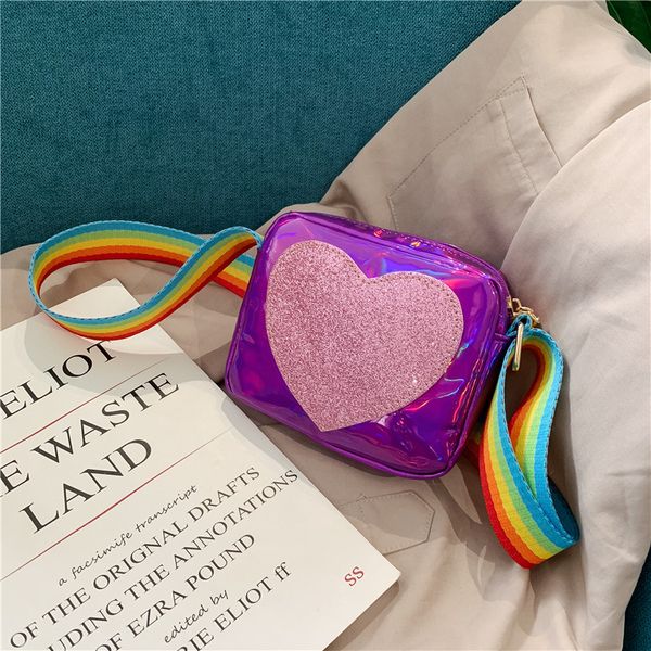 cute children's mini crossbody bag pu leather rainbow love girls princess coin purse baby kids shoulder bag small square bags, Red;black
cute children's mini crossbody bag pu leather rainbow love girls princess coin purse baby kids shoulder bag small square bags, Red;black