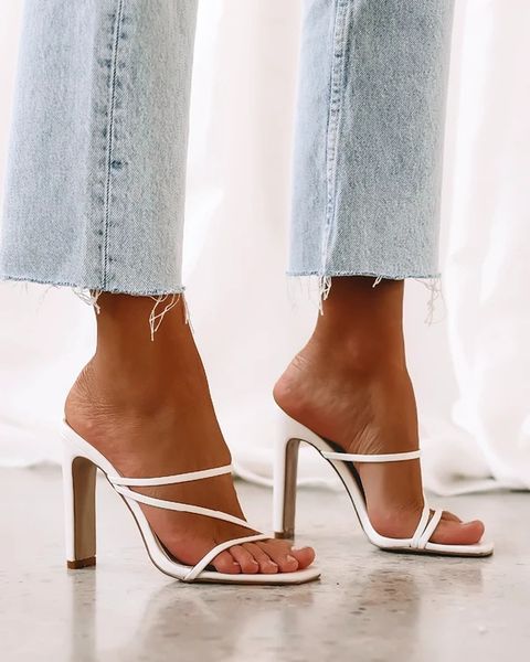 women high heels slippers square toe ladies shoes woman pumps party fashion sandals female outdoor shoes cm1, Black
women high heels slippers square toe ladies shoes woman pumps party fashion sandals female outdoor shoes cm1, Black