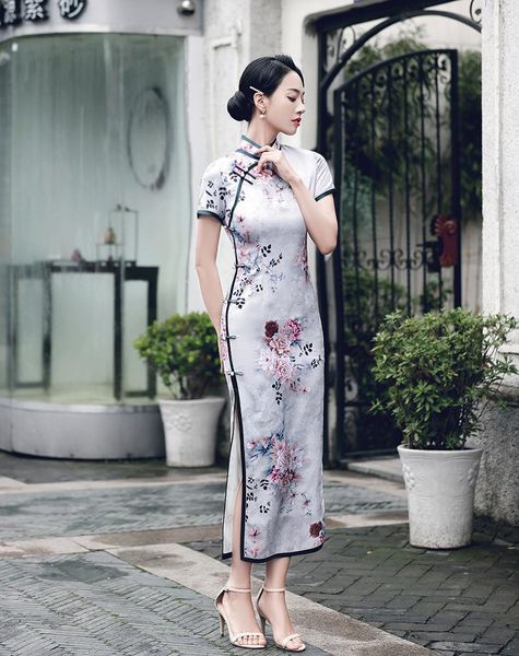 cheongsam dresses summer floral printed girl young retro slim hanfu clothes size 3xl 4xl clothing ethnic, Red 
cheongsam dresses summer floral printed girl young retro slim hanfu clothes size 3xl 4xl clothing ethnic, Red