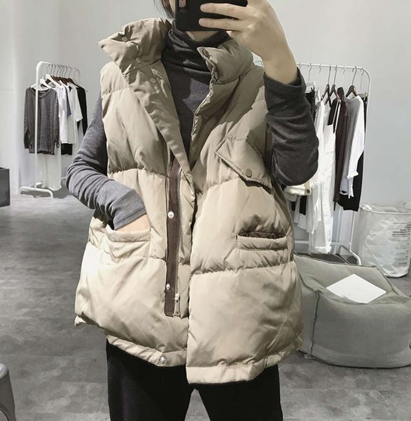 winter version leisure down cotton short vest women's thickened warm fashion bread suit tide, White
winter version leisure down cotton short vest women's thickened warm fashion bread suit tide, White