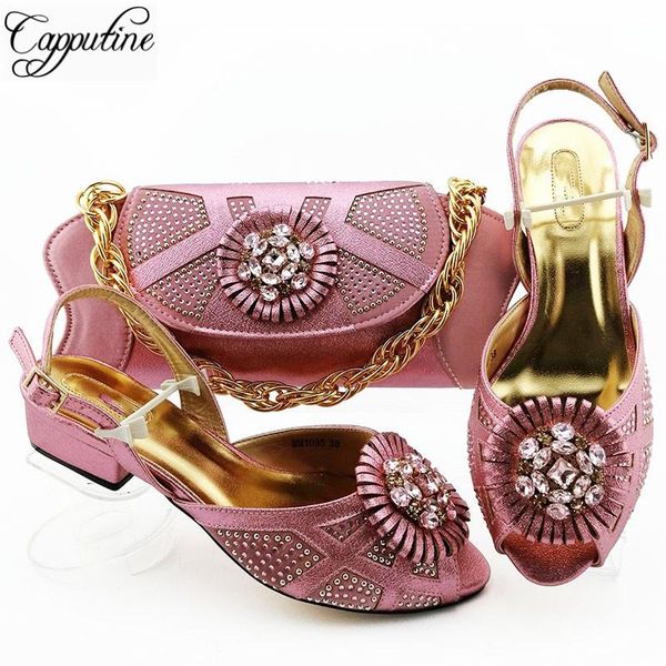 dress shoes elegant pink wedding/party set medium heel african sandal with handbag for party mm1095, height 3.6cm, Black
dress shoes elegant pink wedding/party set medium heel african sandal with handbag for party mm1095, height 3.6cm, Black