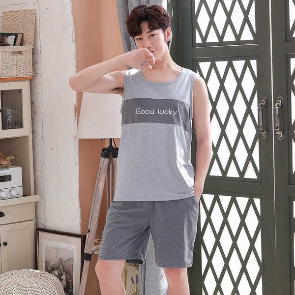 casual sleepwear lounge vest mens full pure cotton men pajamas suit sleeveless tank shorts soft big size pyjama set 210922, Black;brown
casual sleepwear lounge vest mens full pure cotton men pajamas suit sleeveless tank shorts soft big size pyjama set 210922, Black;brown