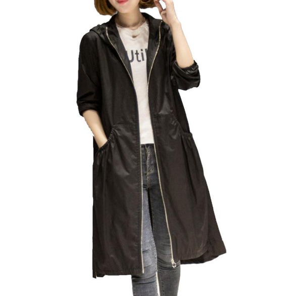 women's trench coats 2021 autumn korean casual sunscreen windbreaker ladies mid-length over the knee loose large size thin coat, Tan;black
women's trench coats 2021 autumn korean casual sunscreen windbreaker ladies mid-length over the knee loose large size thin coat, Tan;black