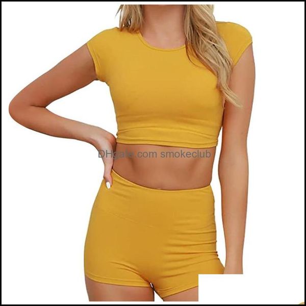 outfit fitness supplies outdoors pure color yoga sets 2 piece set ladies short sleeve crop & high waisted elastic shorts sports suit wom
outfit fitness supplies outdoors pure color yoga sets 2 piece set ladies short sleeve crop & high waisted elastic shorts sports suit wom