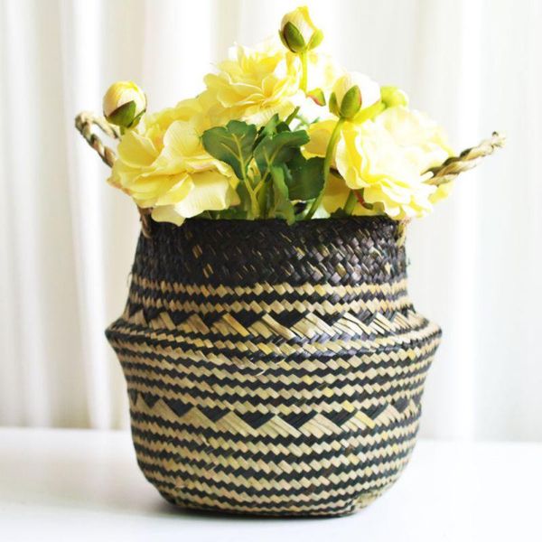 storage baskets foldable handmade folding wicker grass weaving chrysanthemum black plaids pattern basket for storing cosmetics, dirty cl
storage baskets foldable handmade folding wicker grass weaving chrysanthemum black plaids pattern basket for storing cosmetics, dirty cl
