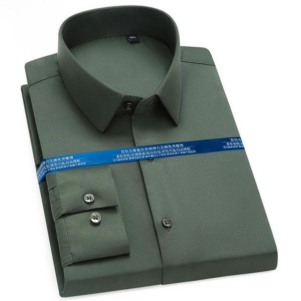 men's dress shirts long sleeve luxury anti-wrinkle non-iron pocket-less formal solid color slim social wedding/party office shirt, White;black
men's dress shirts long sleeve luxury anti-wrinkle non-iron pocket-less formal solid color slim social wedding/party office shirt, White;black