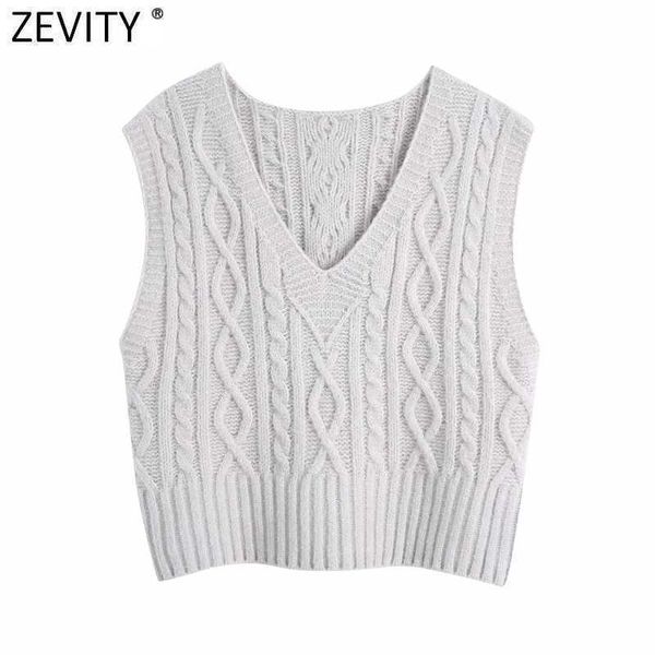 zevity women vintage v neck twist crochet casual knitting sleeveless vest sweater lady chic waistcoat pullovers jumper s687 210603, White
zevity women vintage v neck twist crochet casual knitting sleeveless vest sweater lady chic waistcoat pullovers jumper s687 210603, White