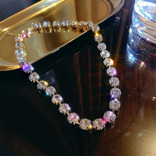 chokers japan and south korea fashion necklace short clavicle chain temperament jewelry color diamond bracelet women, Golden;silver
chokers japan and south korea fashion necklace short clavicle chain temperament jewelry color diamond bracelet women, Golden;silver