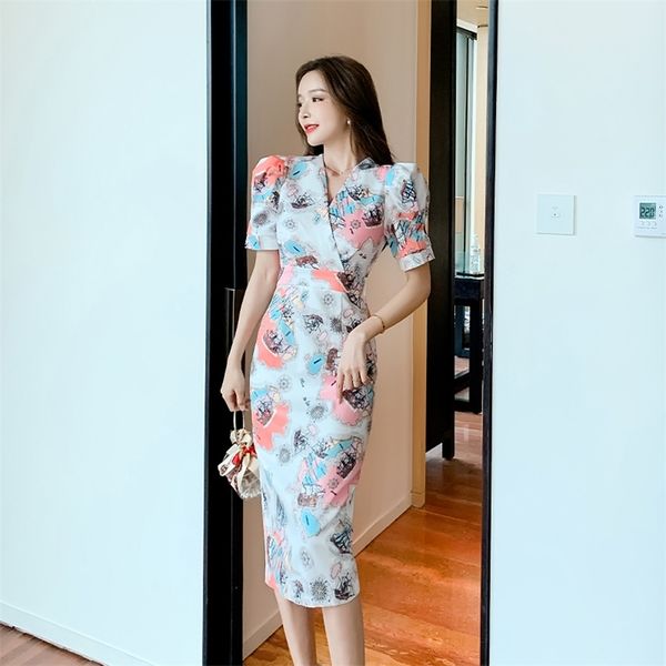 elegant print tight dress korean ladies summer short sleeve flower party sheath dresses for women clothing 210602, Black;gray
elegant print tight dress korean ladies summer short sleeve flower party sheath dresses for women clothing 210602, Black;gray
