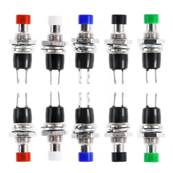 12pcs 7mm mounting hole 1a 250v ac 2 off/on thread spst momentary latching mini push button switch (red, green, yellow, blue, wh smart home
12pcs 7mm mounting hole 1a 250v ac 2 off/on thread spst momentary latching mini push button switch (red, green, yellow, blue, wh smart home