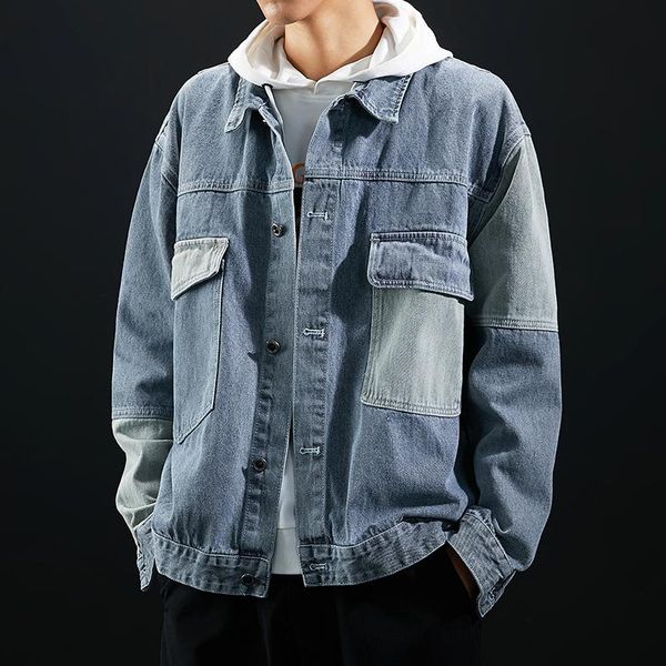 men's jackets fashion stitching spring autumn denim jacket lapel casual street hip-hop loose youth blue black, Black;brown
men's jackets fashion stitching spring autumn denim jacket lapel casual street hip-hop loose youth blue black, Black;brown