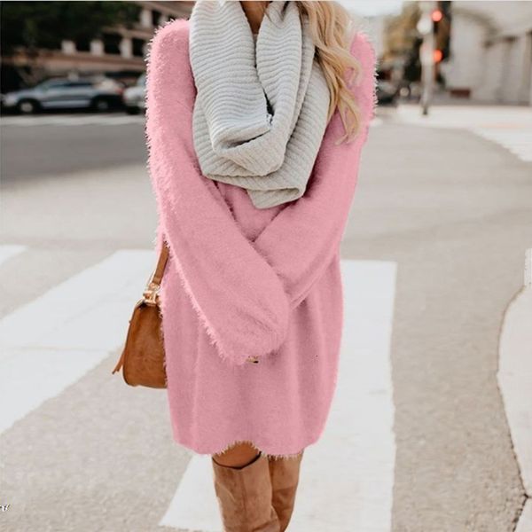 2021autumn winter dress women plush fleece warm midi dress sweater long sleeve o neck casual loose solid color party dresses, Black;gray
2021autumn winter dress women plush fleece warm midi dress sweater long sleeve o neck casual loose solid color party dresses, Black;gray