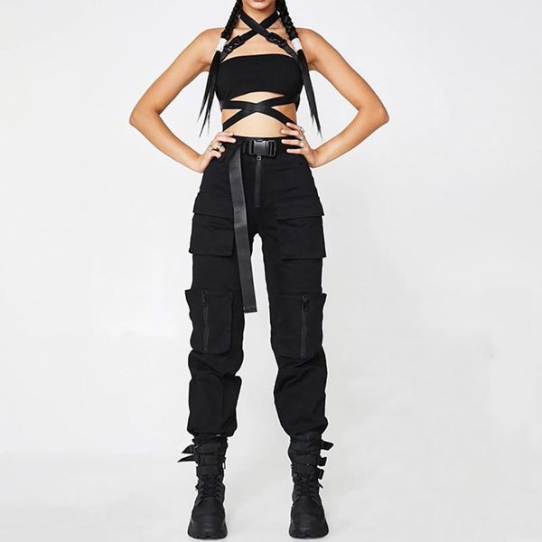 women's pants & capris spring and summer ladies fashion multi-pocket casual street all-match overalls trousers cargo combat f4*, Black;white
women's pants & capris spring and summer ladies fashion multi-pocket casual street all-match overalls trousers cargo combat f4*, Black;white