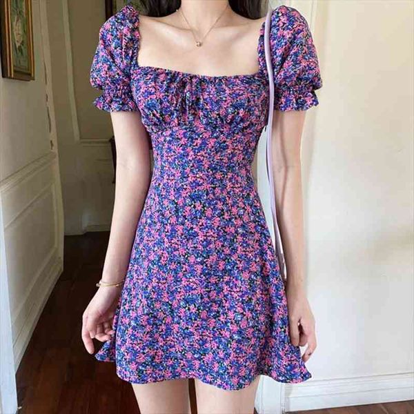 purple floral dress puff sleeve mini summer beach vestidos mujer boho korean retro cute a line vestido corto sukienka, Black;gray
purple floral dress puff sleeve mini summer beach vestidos mujer boho korean retro cute a line vestido corto sukienka, Black;gray