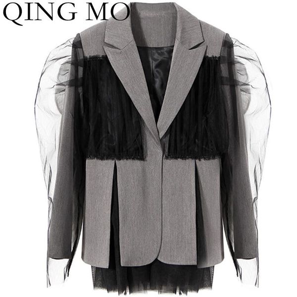 women's suits & blazers qing mo 2021 spring and autumn women clothing fashion mesh stitching blazer contrast split blazer077q, White;black
women's suits & blazers qing mo 2021 spring and autumn women clothing fashion mesh stitching blazer contrast split blazer077q, White;black