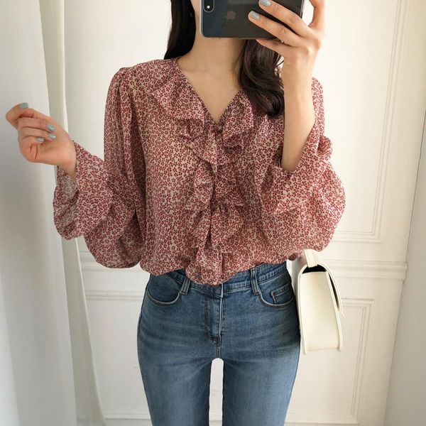 elegant v-neck ruffles women chiffon blouse shirts summer flare sleeve floral print female 2021 casual blouses femme women's &, White
elegant v-neck ruffles women chiffon blouse shirts summer flare sleeve floral print female 2021 casual blouses femme women's &, White