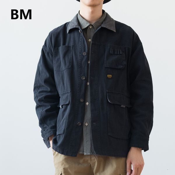 men's jackets japanese streetwear fashion work jacket patchwork lapel harajuku multi pocket clothes men clothing, Black;brown
men's jackets japanese streetwear fashion work jacket patchwork lapel harajuku multi pocket clothes men clothing, Black;brown