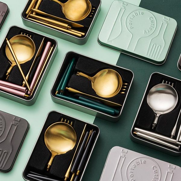 dinnerware sets pocket portable stainless steel cutlery storage box takeaway set tableware cake dessert steak detachable household items
dinnerware sets pocket portable stainless steel cutlery storage box takeaway set tableware cake dessert steak detachable household items