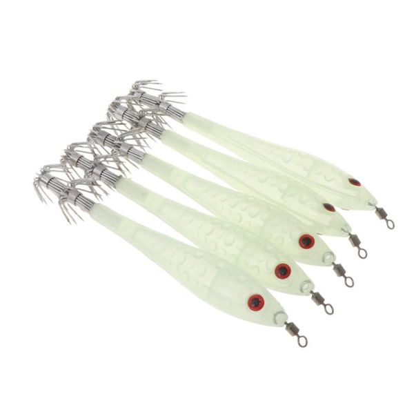 5pcs glow in dark luminous squid cuttlefish fishing lures tackle jig bait hooks
5pcs glow in dark luminous squid cuttlefish fishing lures tackle jig bait hooks